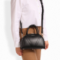 Preview: Henkeltasche als Crossbody Tasche aus Nappaleder Schwarz